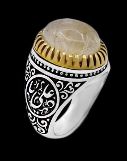 Real Moe Najaf Silver Men’s Ring Gold design